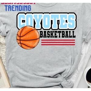 Coyotes Blue Basketball Custom Mascot Digital Design Sublimation